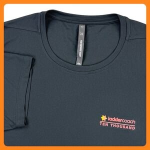 Ten Thousand The Distance Shirt Men LARGE Black Performance Stretch Laddercoach